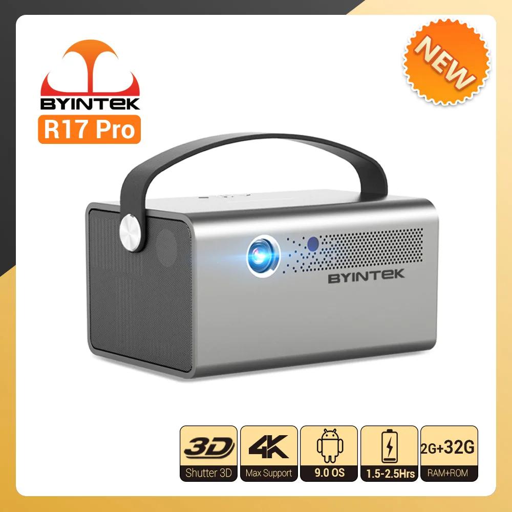 BYINTEK R17 3D 4K ó׸ Ʈ ȵ̵  ޴ ߿  LED DLP  Ǯ HD 1080P ̴ , ͸ 